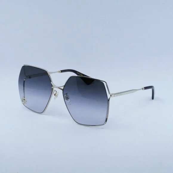 Gucci GG0817S 006 Geometric Sunglasses - Gold\\Grey GUCCI GG0817S 006 Oversized Geometric Sunglasses Gold Grey  main image 2